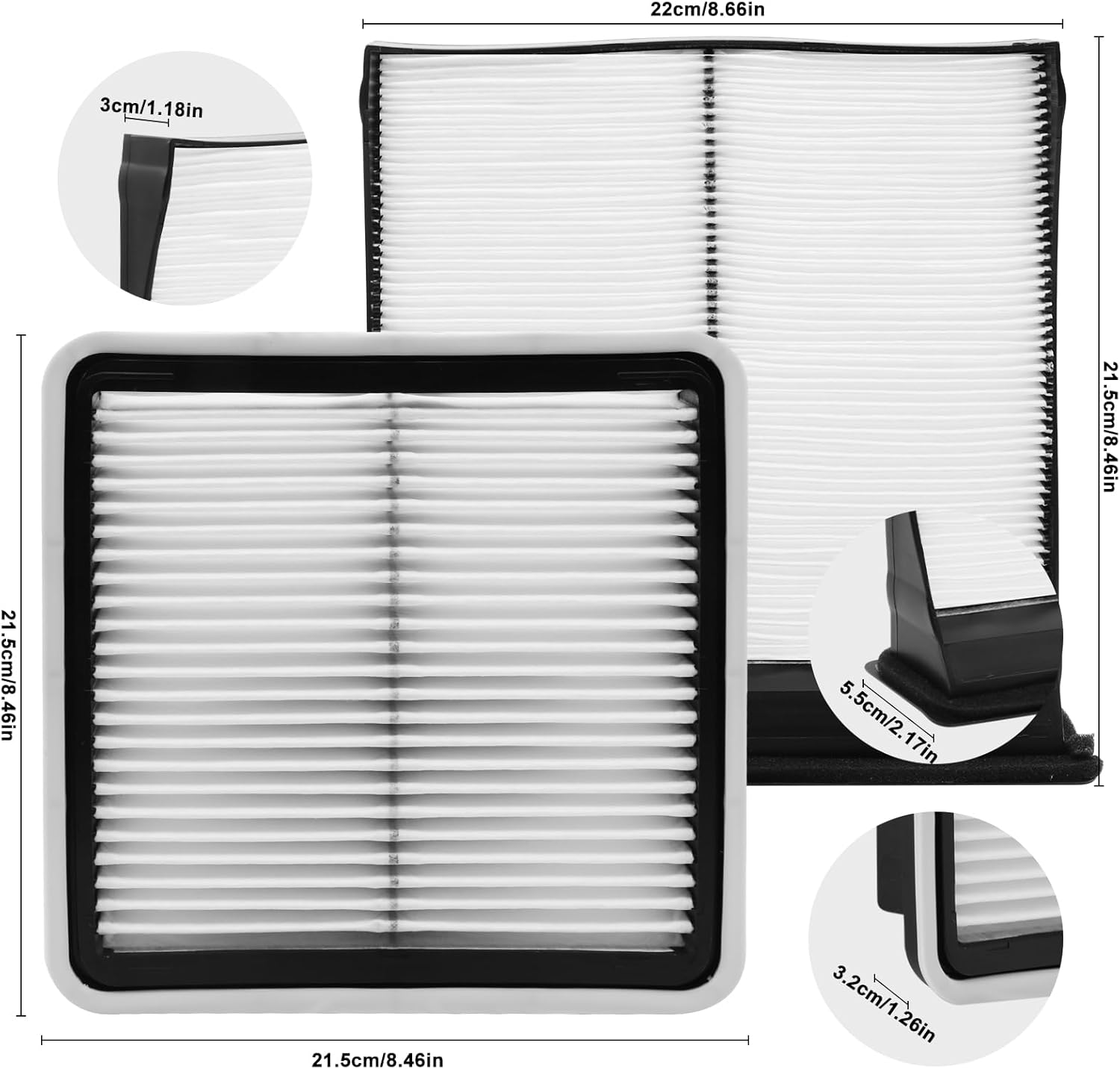 Comb Engine Cabin Air Filter for Subaru Impreza 2016 2015 2014 2013 2012 2011 2010 2009 2008