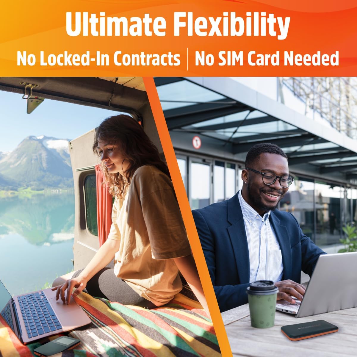 Solis Edge – 5G Hotspot Device, Bundle Includes Lifetime Data (12GB Per Year) and 10GB Global Data, WiFi in 140+ Countries, Access 300+ Mobile Carriers, Portable Internet by SIMO