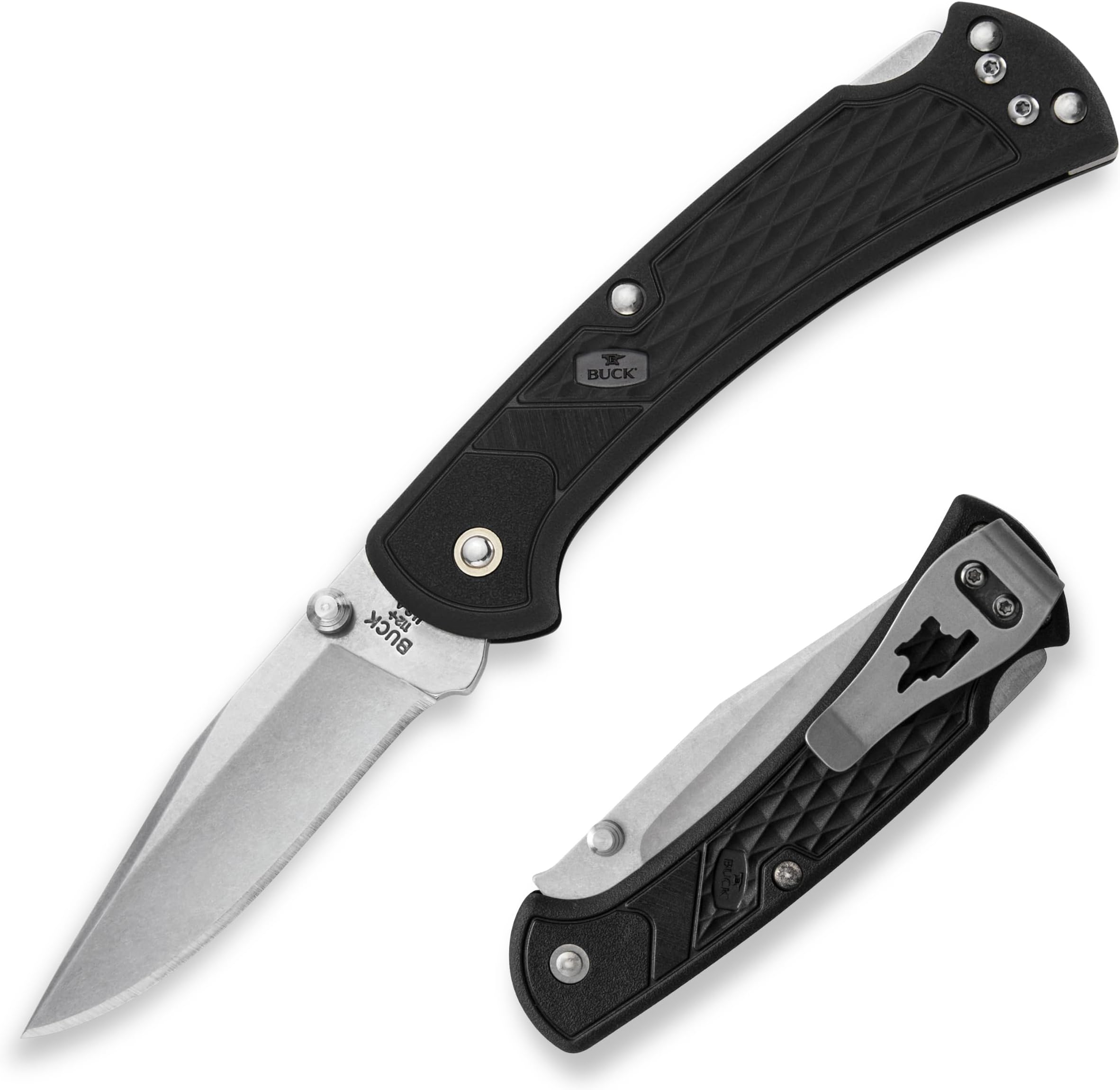 Buck 112 Ranger Slim Select Black 420 HC Stainless Steel 7.25 in. Folding Knife