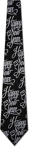 Miniatura 5 de Three Rooker Corbata formal negra feliz año nuevo, Negro -