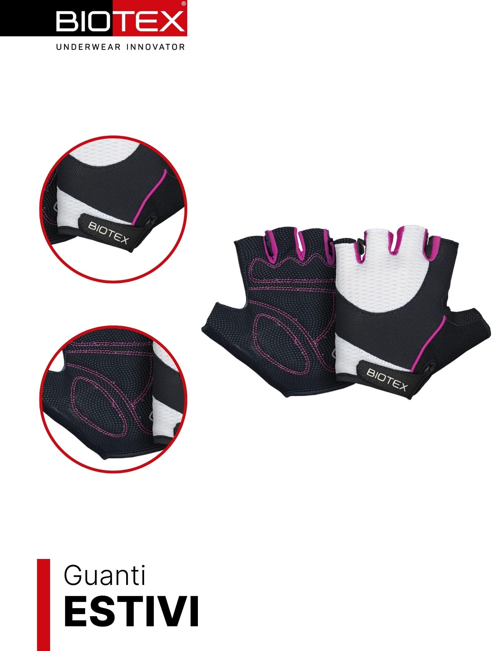 BIOTEX Guanti Donna Estivi Goodlife Senza Dita, Guanto Bici Strada e MTB Traspirante con Gel Comfort, Tessuto Microforato, Grip Antiscivolo