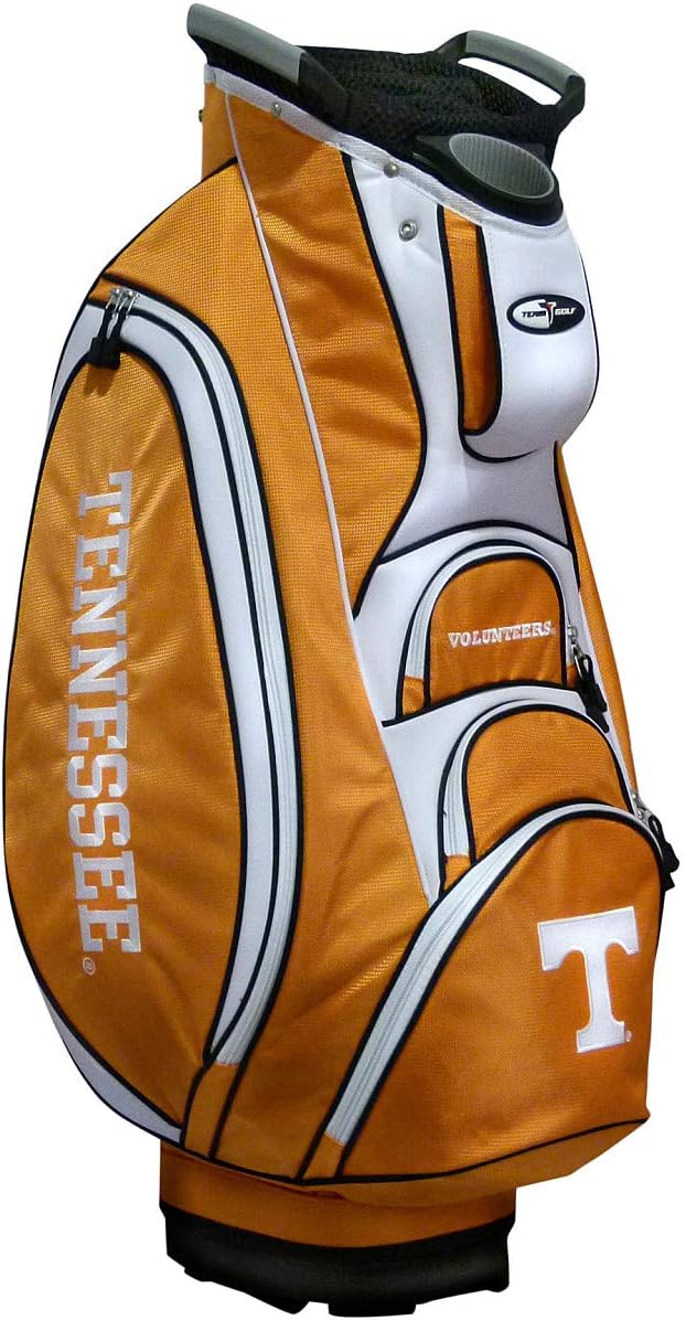 Team Golf NCAA Victory Golf Cart Bag, 10-Way Top with Integrated Dual Handle & External Putter Well, Cooler Pocket, Padded Strap, Umbrella Holder & Removable Rain Hood