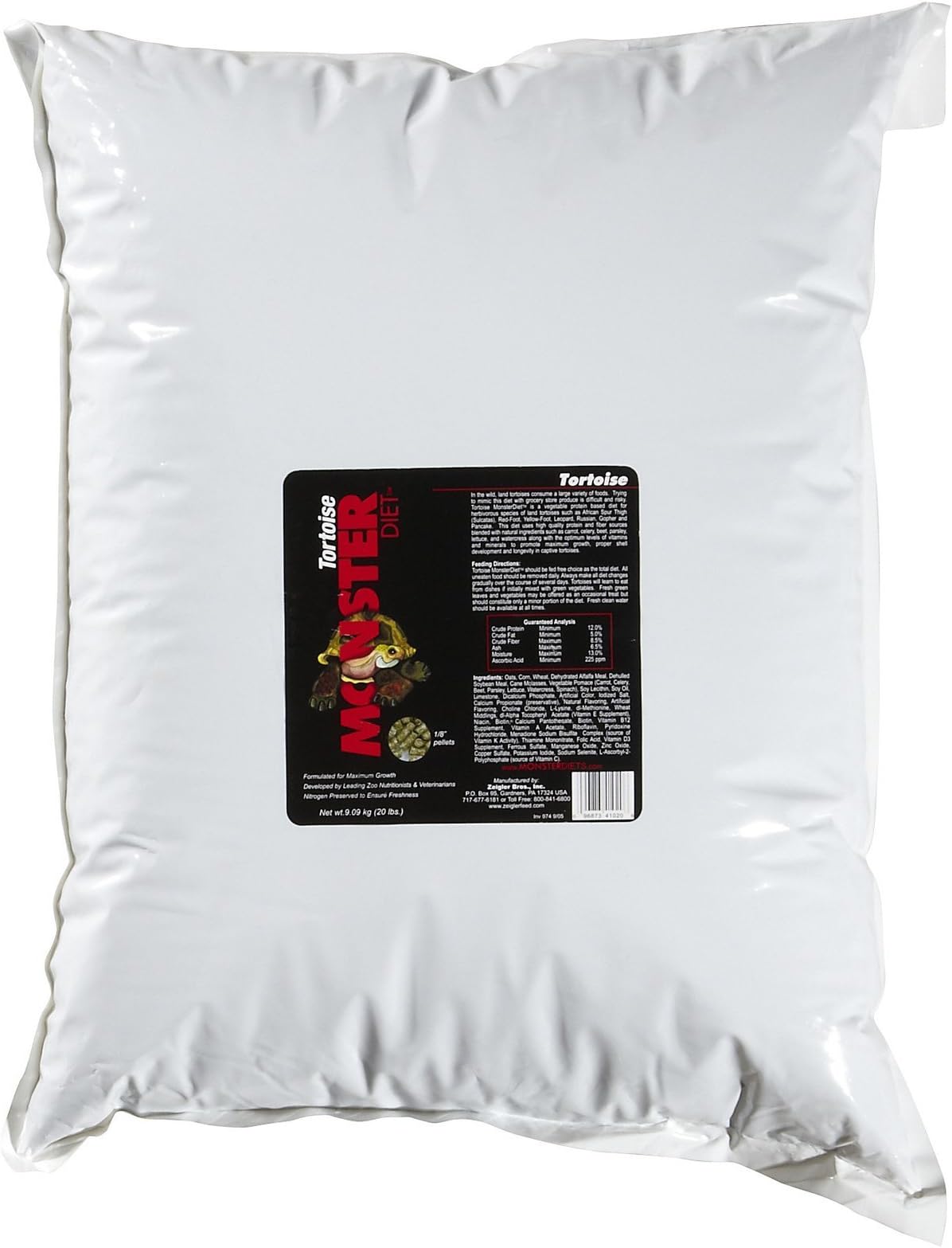 Zeigler Monster Diet - Tortoise Diet - 20 lb
