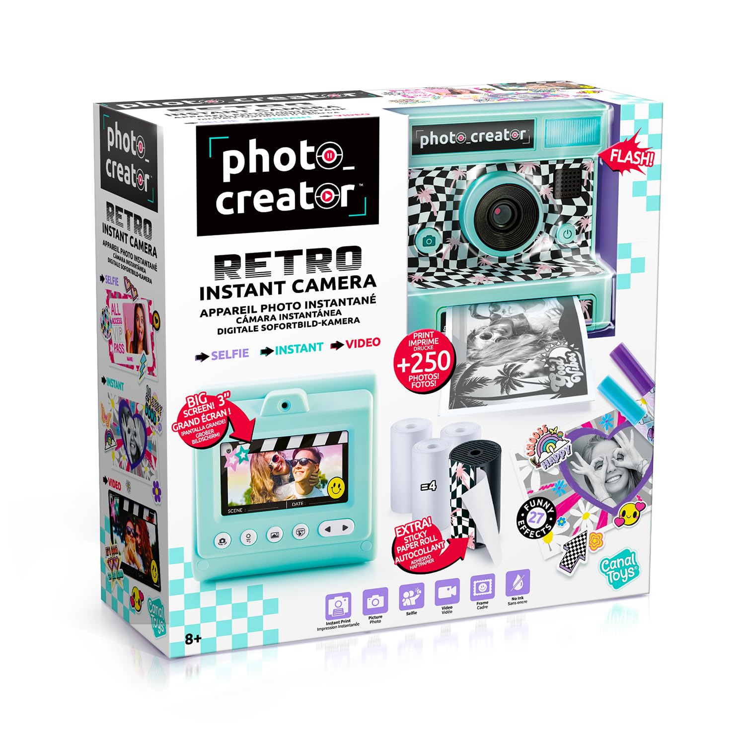 Photo Creator Instant Camera - Digital camera with built in printer - 250 prints - 4 GB storage memory - rechargeable - Image 2