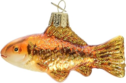 Miniatura 16 de Old World Christmas Fish Collection Adornos de vidrio soplado para árbol de Navidad Pacific Blue Tang