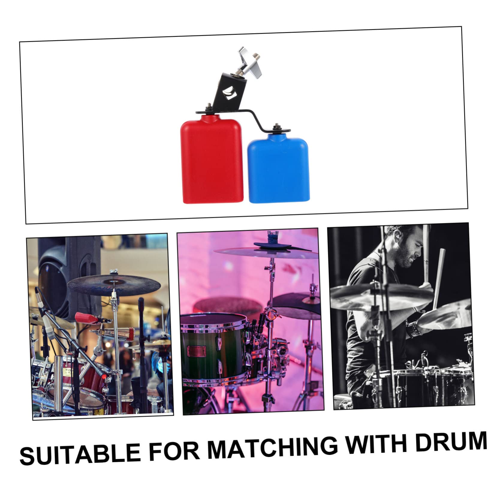 ERINGOGO Cheering Singing Cowbell Metal Percussion Instrument Drum Supplies Metal Cowbell for Kids Educational Toy