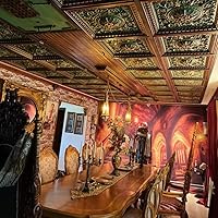 Vista 8 de From Plain To Beautiful In Hours 215ag-24x24-25 Da Vinci - Azulejo de techo de PVC de 2 x 2 pies con pegamento o colocación