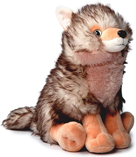 The Petting Zoo Coyote - Animal de peluche, regalos para niños, animales salvajes del zoológico Onez, juguete de peluche de 12 pulgadas
