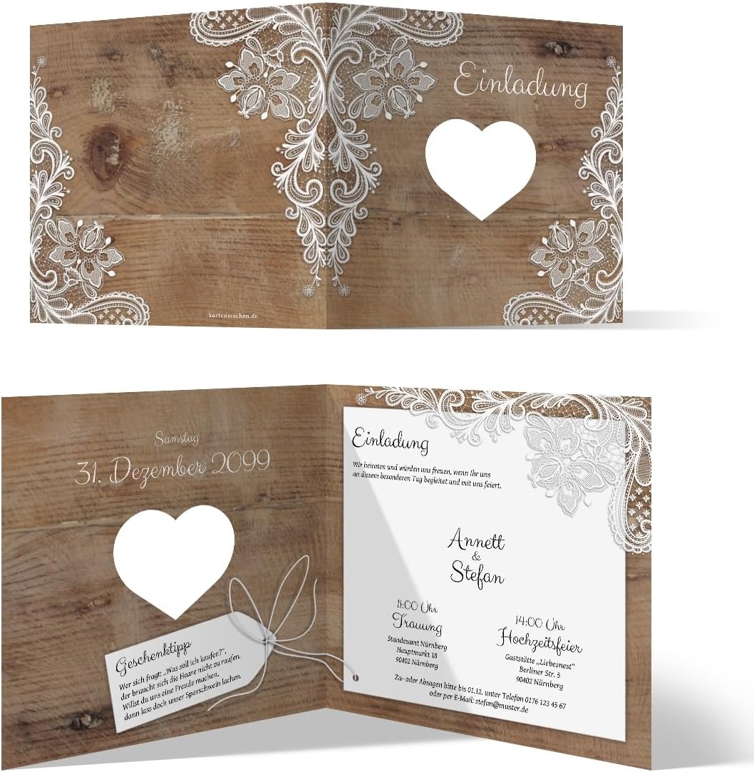 Dorishome Quinceanera Einladungskarten-Set – Weiße Lasergeschnittene Hohlrosen-Einladungen Mit Umschlägen (50 Stück, 11,9 X 17,8 Cm)