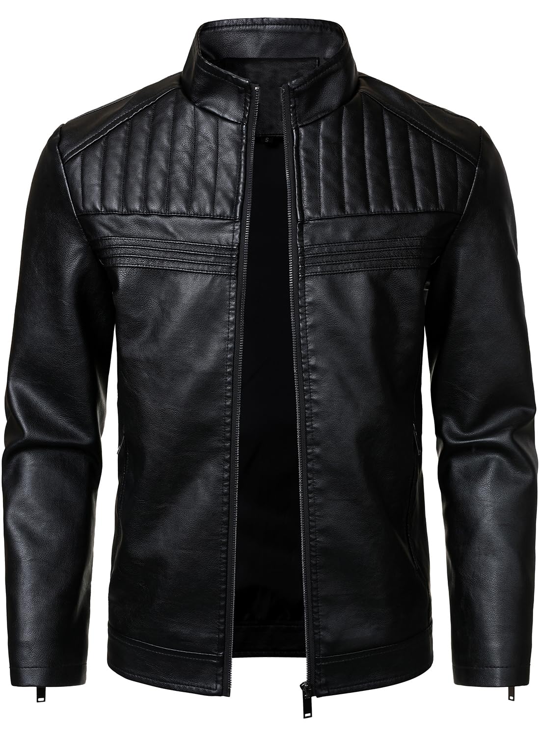 Men’s Faux PU Leather Motorcycle Jacket