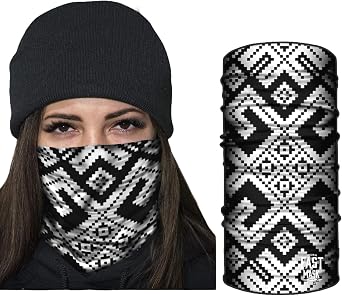 Multi-Color - Cold Weather Gaiter with Face Shielding UV Protection - Tubular Bandana Neck Gaiter Face Mask for Motorcycle - Motorcycle Mask The Maze Neck Gaiter