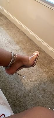 Buy vivianly Womens Clear Heels Sandals 