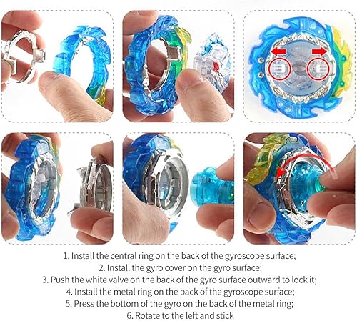 Miniatura 2 de Bay Battle Top B-203 Helios Hyperion Ultimate Fusion DX Set Booster Superking Battling Tops Gaming Spinning Top Juguetes Starter High Performance 4D