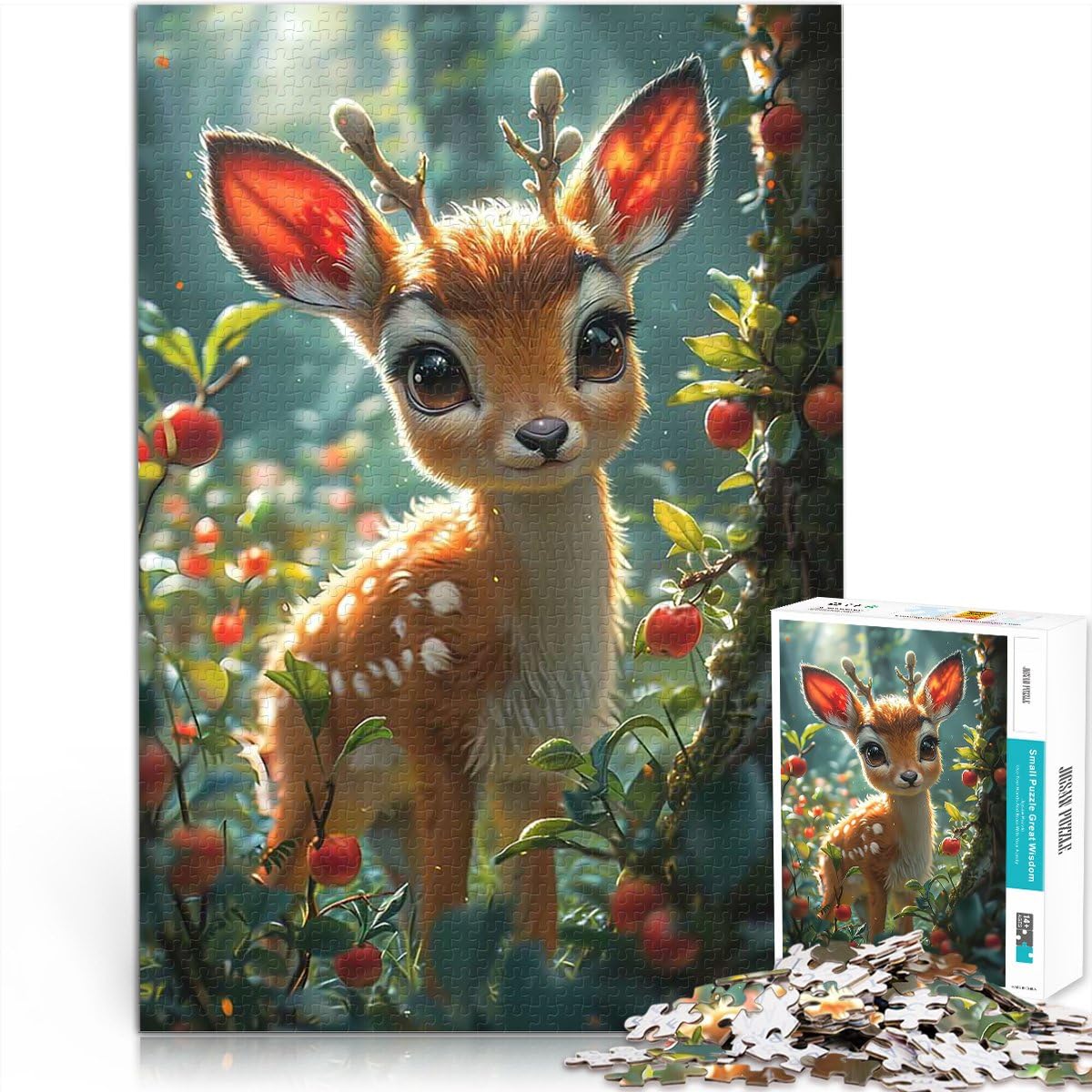Schöner Gazellen-Cartoon Puzzle 2000 Teile für Erwachsene Lernspielzeug für die ganze Familie Geschenk zum Geburtstag 70x100cm
