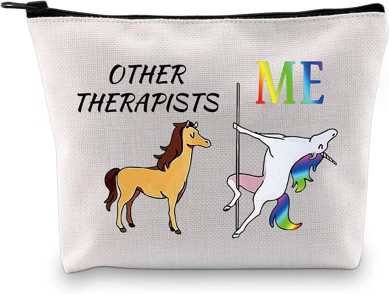Therapist Gifts for Women Therapist Makeup Bag Cosmetic Other Therapists Me Unicorn Funny Gifts Therapist Appreciation Gifts Therapist Travel Bag Pouch (Therapist BAG)