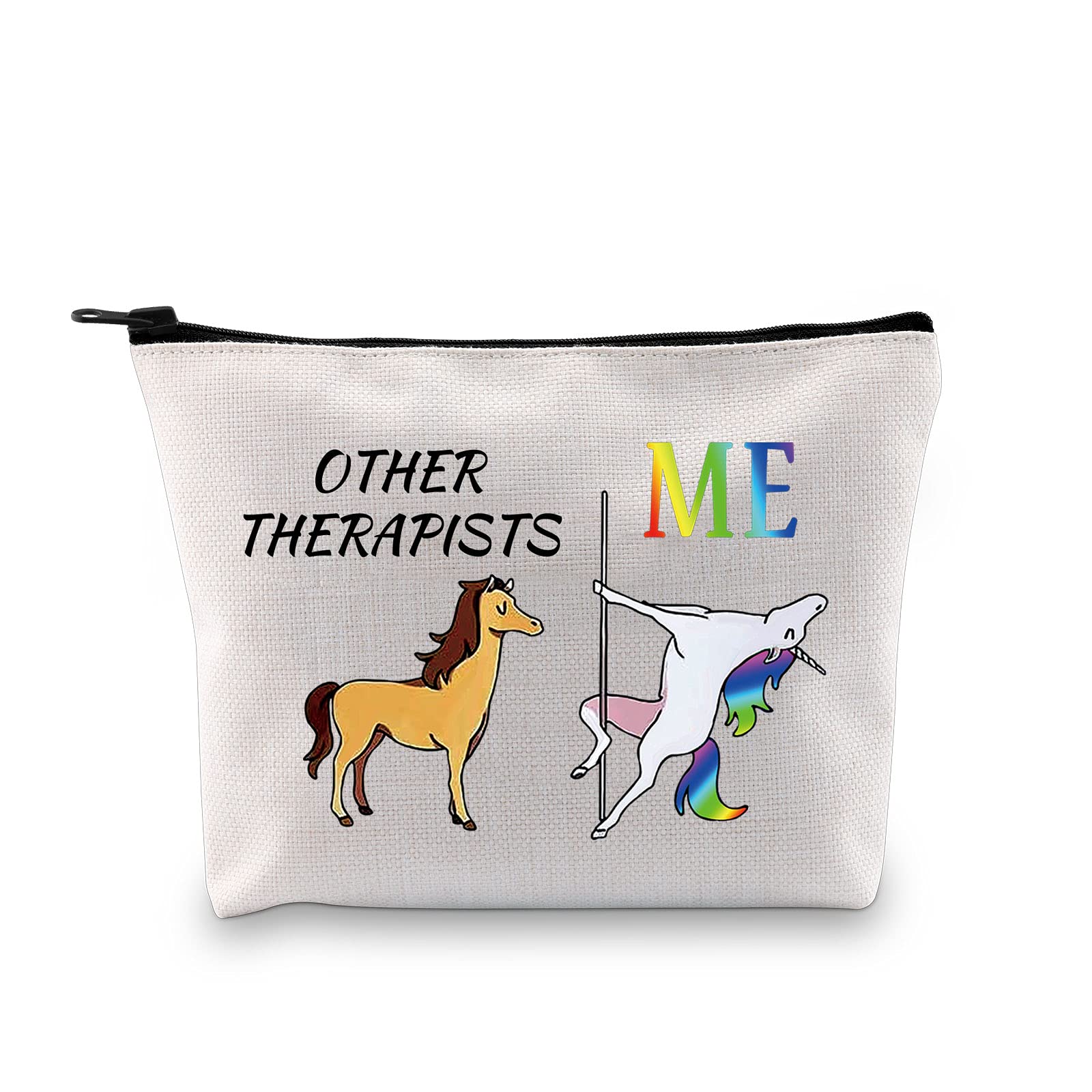 Therapist Gifts for Women Therapist Makeup Bag Cosmetic Other Therapists Me Unicorn Funny Gifts Therapist Appreciation Gifts Therapist Travel Bag Pouch (Therapist BAG)