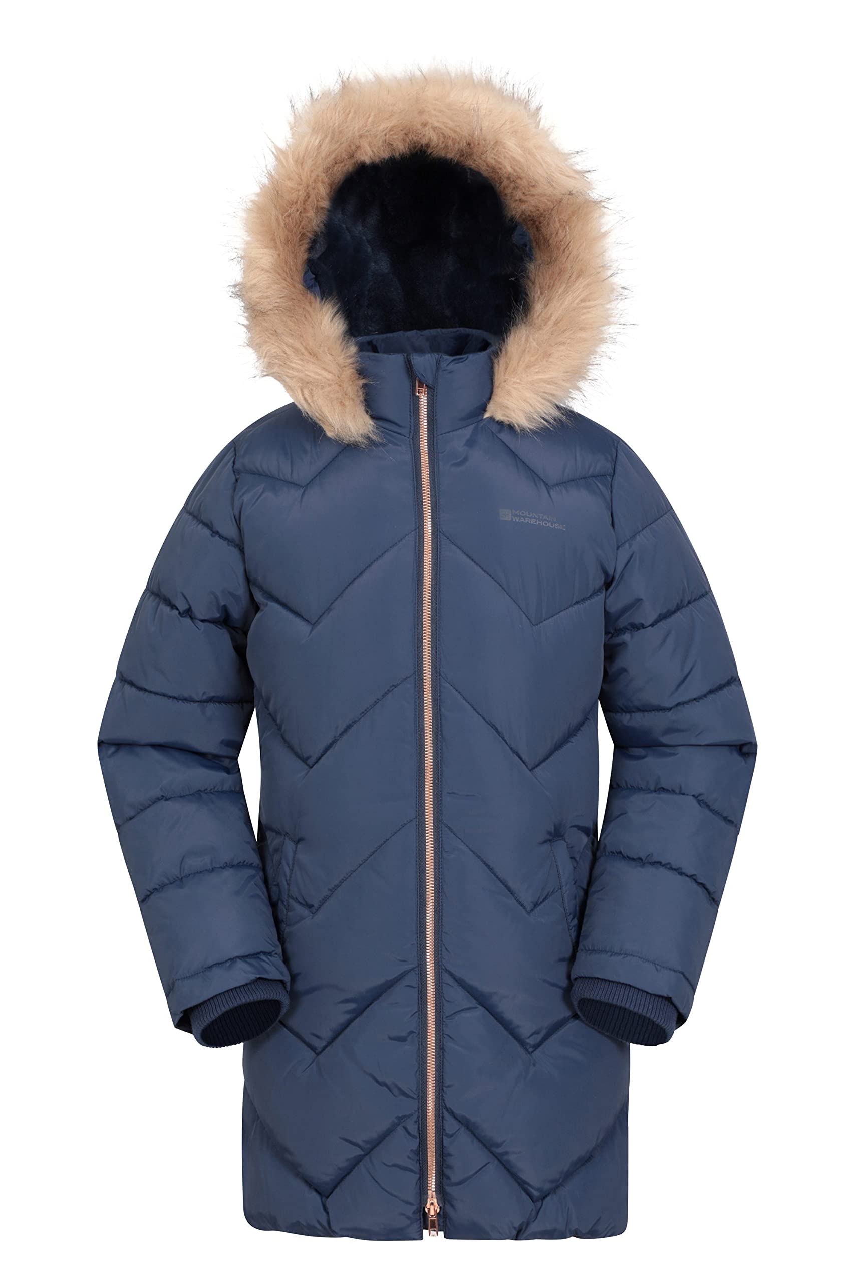 Mountain Warehouse Galaxy Kids Padded Puffer Hooded Jacket Navy 5-6y