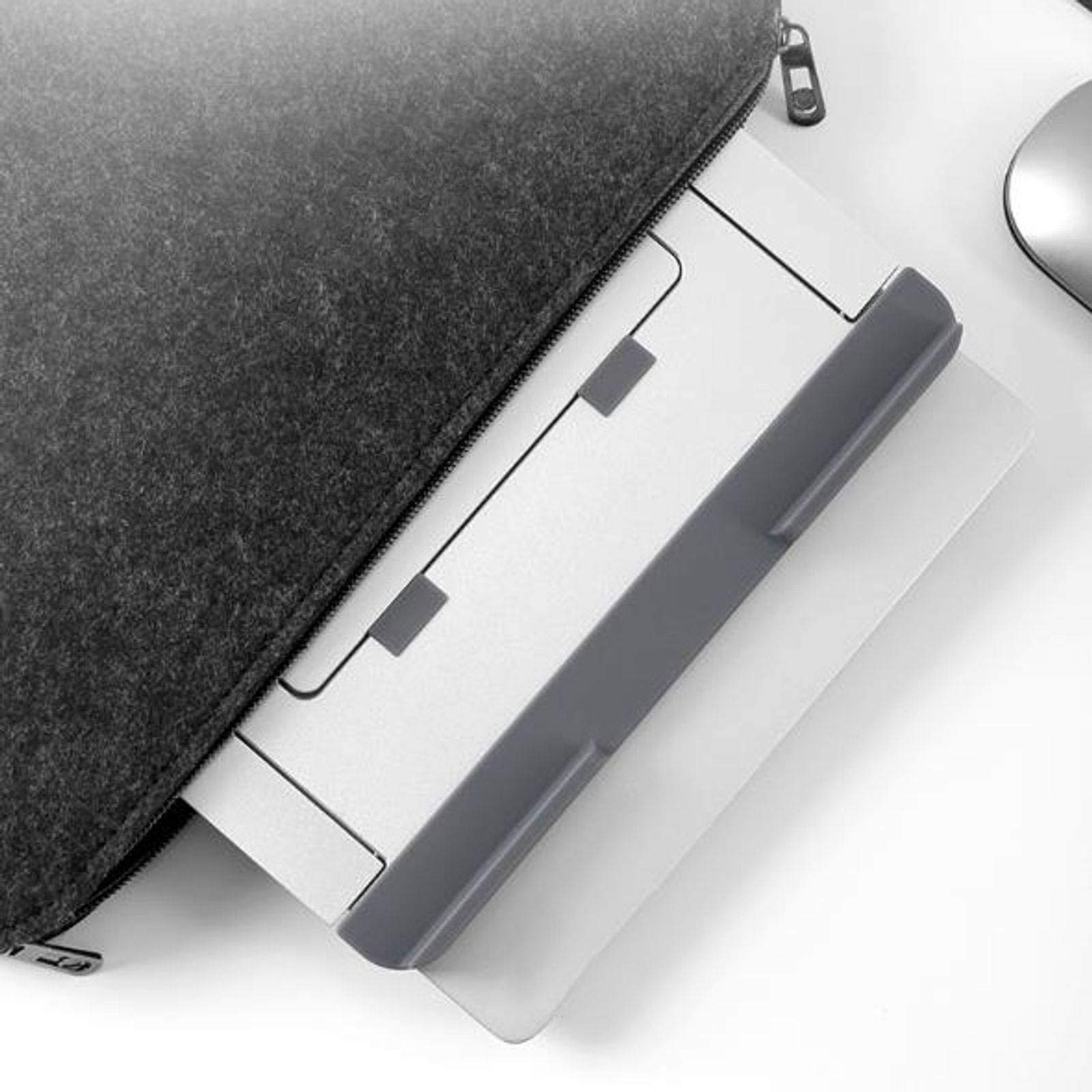 Supporto per Laptop, Supporto per Laptop ventilato Pieghevole in Alluminio Supporto per Notebook ergonomico Portatile Regolabile Adatto per Laptop da 10-15,6 Pollici-Grigio