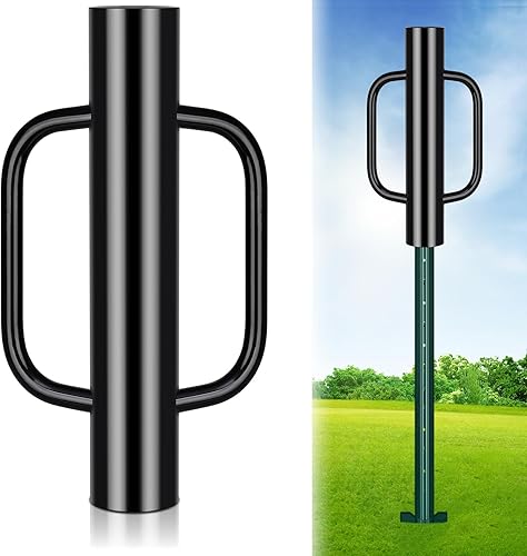 Gtongoko Poste en T de 12 libras con asas, poste de valla resistente, para postes en T, canal U, poste de metal y poste de señal, herramienta