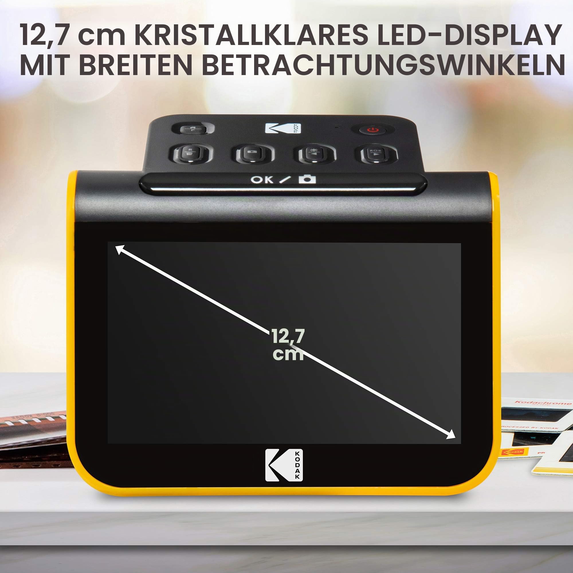 KODAK Slide N SCAN Film und Slide Scanner 5 Zoll LCD-Bildschirm, Schwarz
