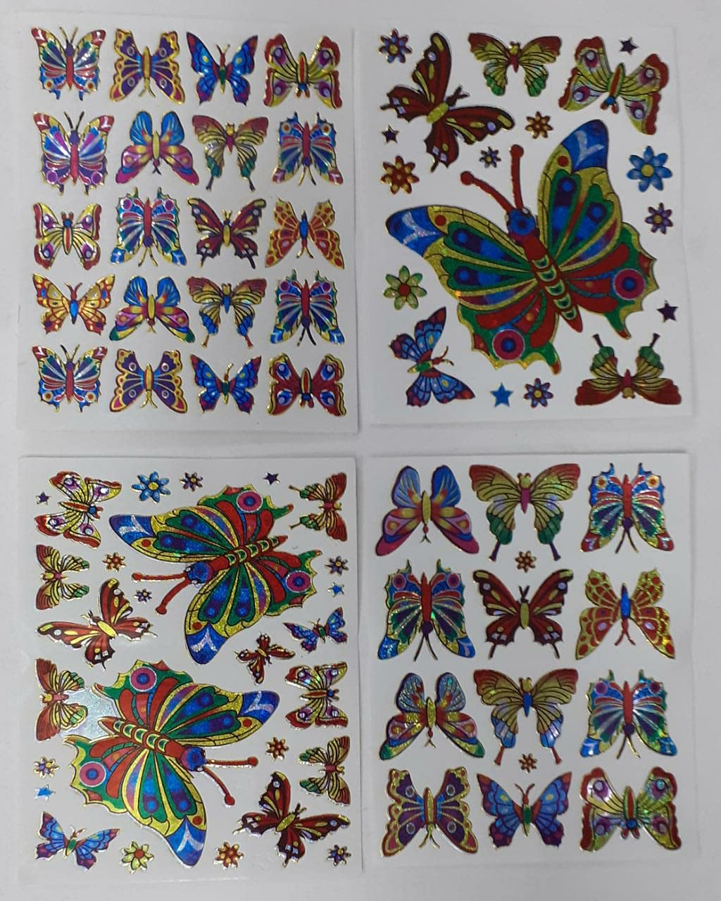 Onlinesalescantt Self-Adhesive/Butterfly/Stickers/for Art and Craft Activity/Decoration/Set of 4