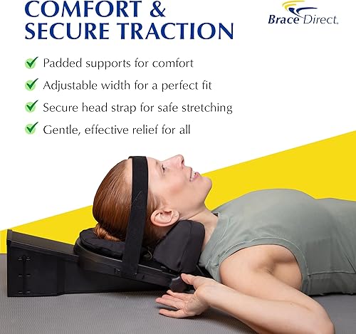 Miniatura 3 de Brace Direct Dispositivo de tracción cervical – Descompresión espinal y alivio del dolor de cuello, soporte de hernia de disco y espondilosis con