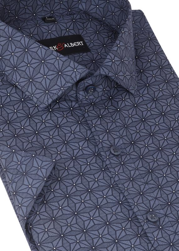 Image of MARK & ALBERT Mens Half Sleeves Printed Shirt