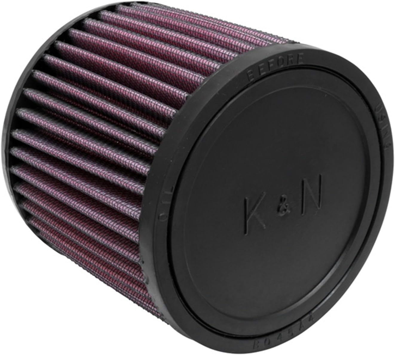 K&N High-Flow Original Lifetime Universal Clamp-On Air Filter: High Performance, Premium, Washable: Flange Diameter: 2.4375 In, Filter Height: 4 In, Flange Length: 0.625 In, Shape: Round, RU-0830