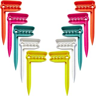 Beach Stakes, 10-Pack | Outdoor Towel Anchor Stakes, Picnic Mat Clips, Clamps Picnic Blanket Holders, Towel Sand Spikes for Vacation