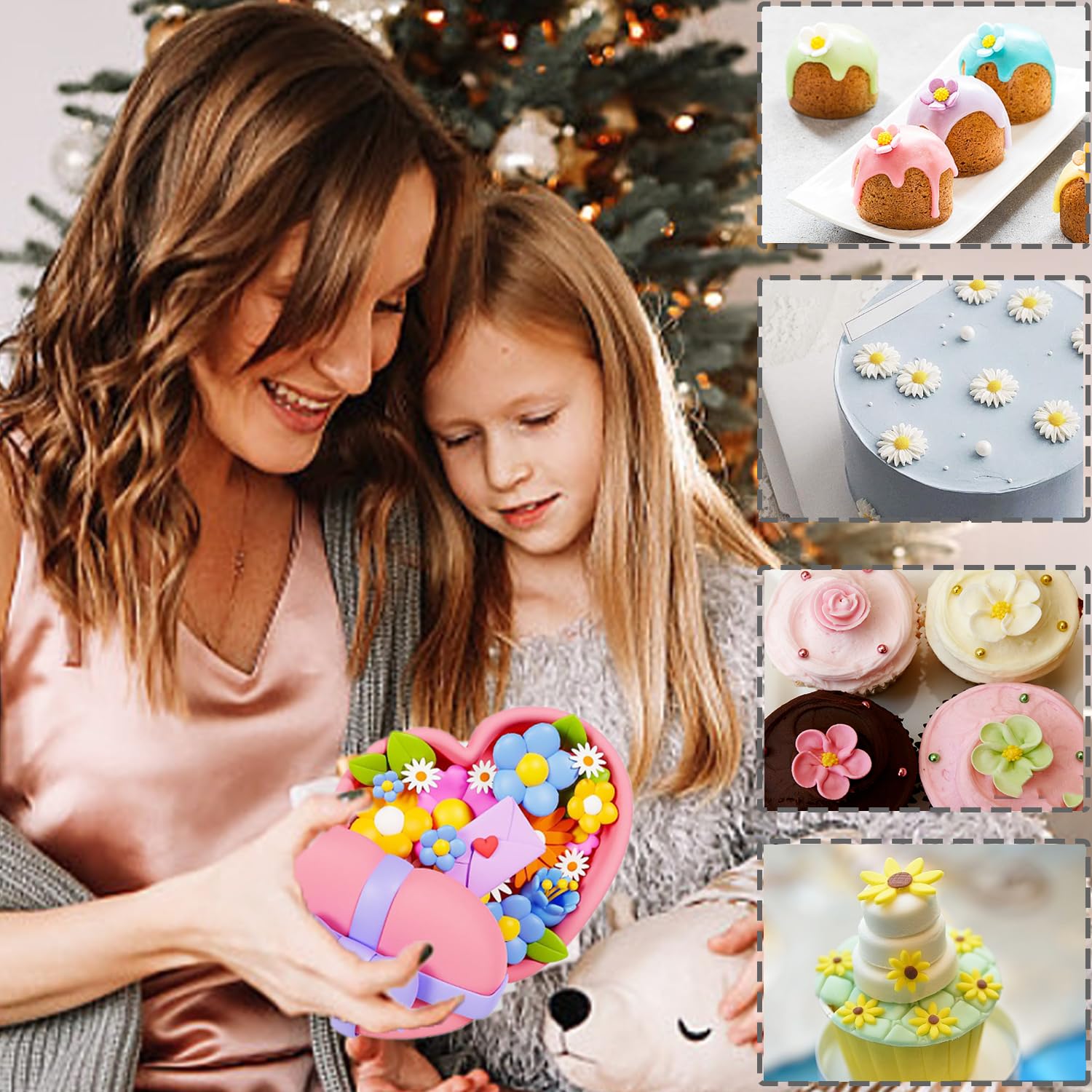 ZQWE Moldes De Silicona 3D Para Tartas De Fondant, Molde De Cocina Para Hornear, Herramienta De Cocina De Silicona De Grado Alimenticio Para Chocolate, Gelatina, Cubitos De Hielo, Molde De Arcilla