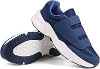 Vista 5 de Ortho+rest Zapatos para caminar diabéticos para hombre, zapatos hinchados con cierre ajustable