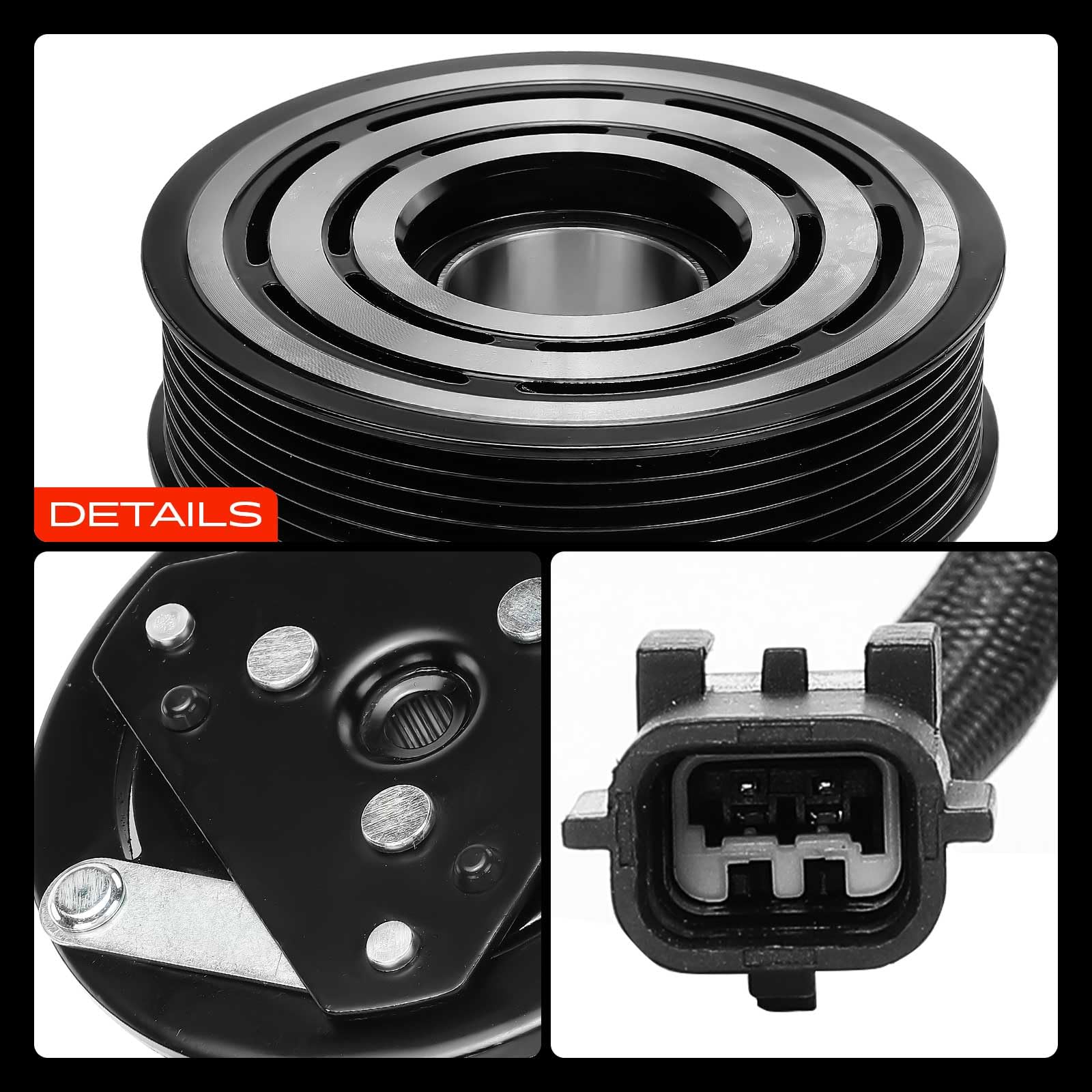Frankberg 1x Klimakupplung Kompatibel mit Qashqai +2 I J10 JJ10E NJ10 X-Trail T31 Grand Scénic II JM0/1 Megan.e II BM0/1 CM0/1 Scénic III JZ0/1 Replace# 8200855146