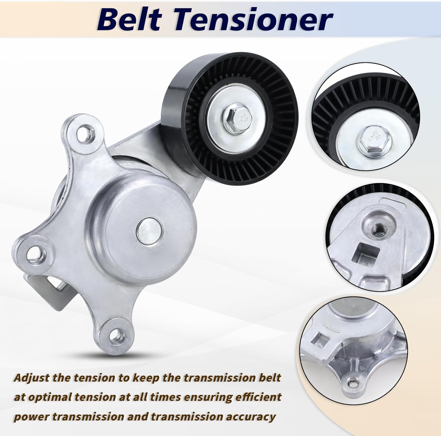 Belt Tensioner With Belt Fits 2011-2019 Ford Explorer 3.5L V6,2007-2018 Edge 3.5L,2011-2014 Edge 3.7L,2010-2012 Fusion 3.5L,09-19 Flex 3.5L,08-19 Taurus,07-19 Lincoln models Replace#BT4Z6B209B