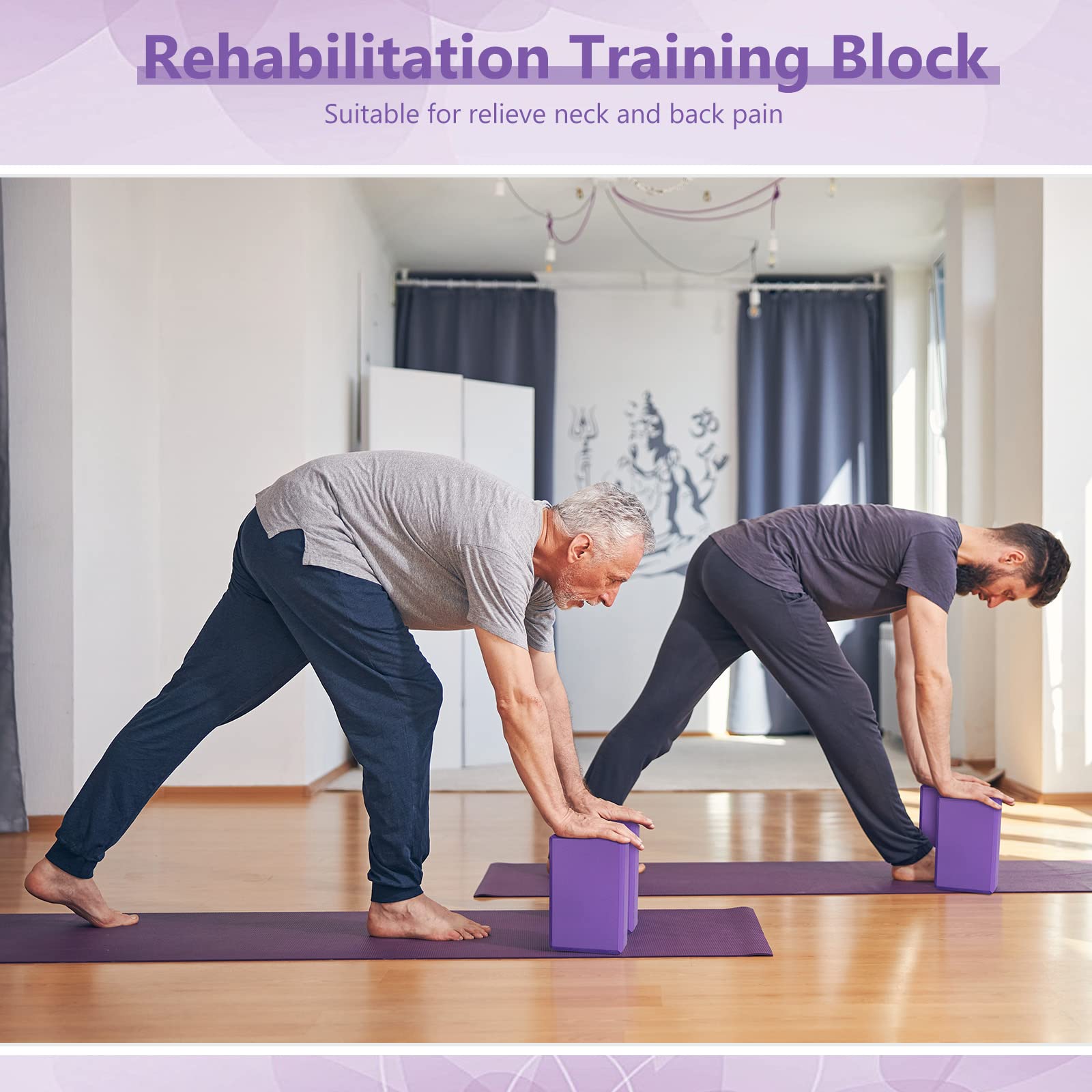 Yoga-Blöcke aus EVA-Schaum, stützend, weich, rutschfest, Gymnastikblöcke, leichte Tanzblöcke zum Dehnen, Yoga-Zubehör für Frauen, Yoga, Pilates, Meditation, 10 Stück