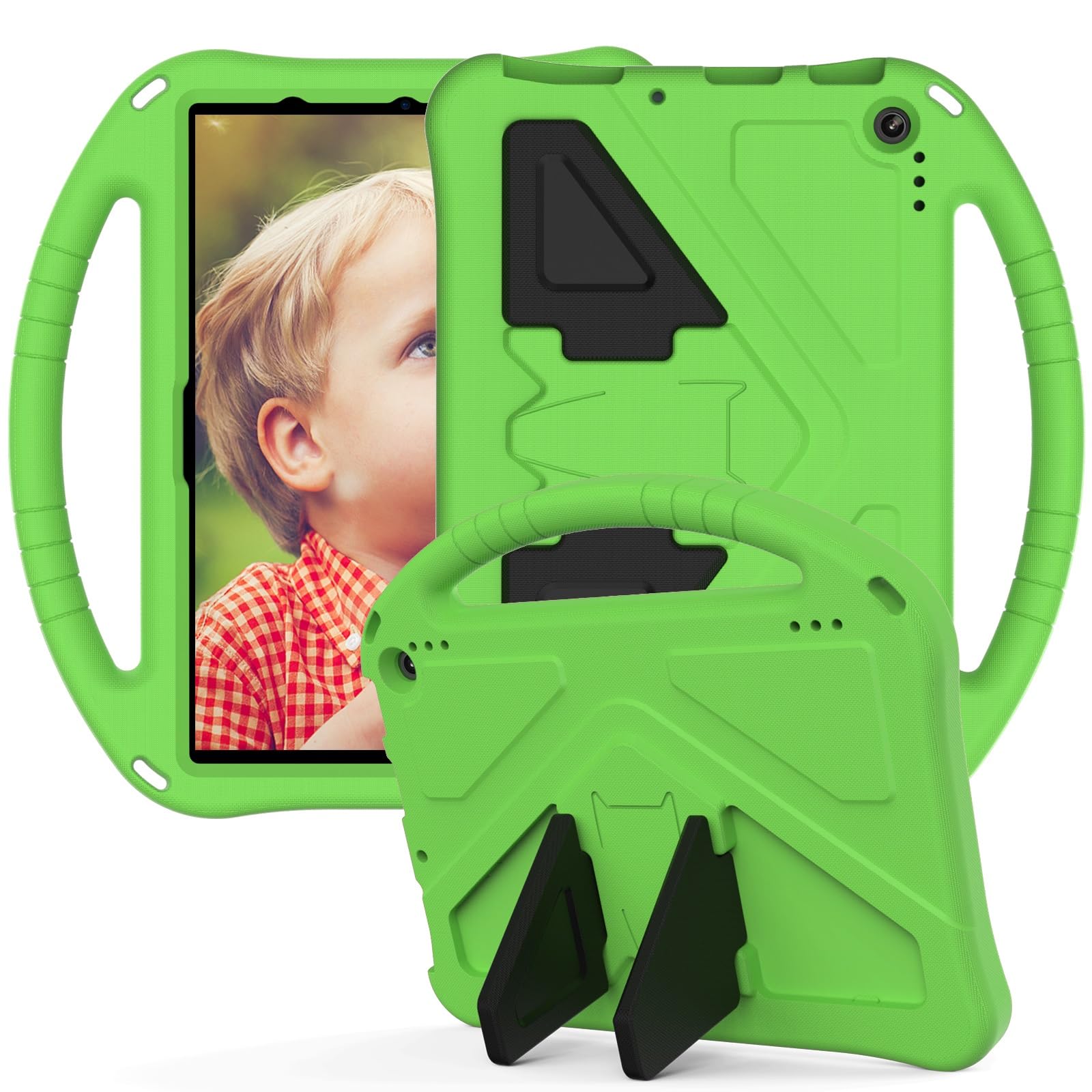 Custodia protettiva per tablet PC compatibile con Kindle Fire HD10/HD10 Plus 2021, custodia protettiva leggera in EVA per bambini, custodia protettiva antiurto resistente agli urti a prova di caduta