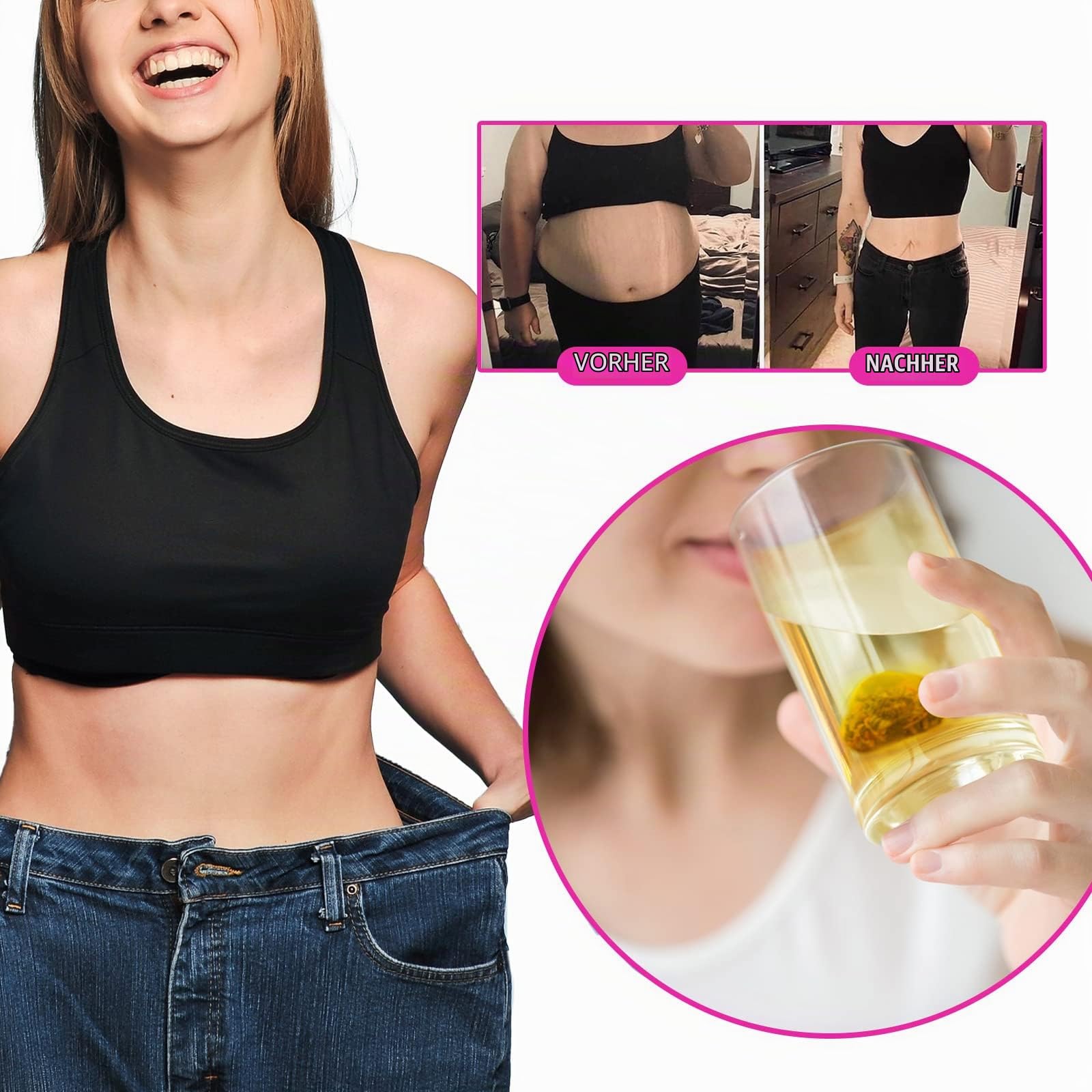 Detox Tee zum Abnehmen Original, Detox Tee Entgiften und Abnehmen, 28 Tage Stoffwechselkur mit Camellia, Ginseng & Löwenzahn, Entgiftung & Gewichtsverlust natürlich unterstützen (84 Tage)