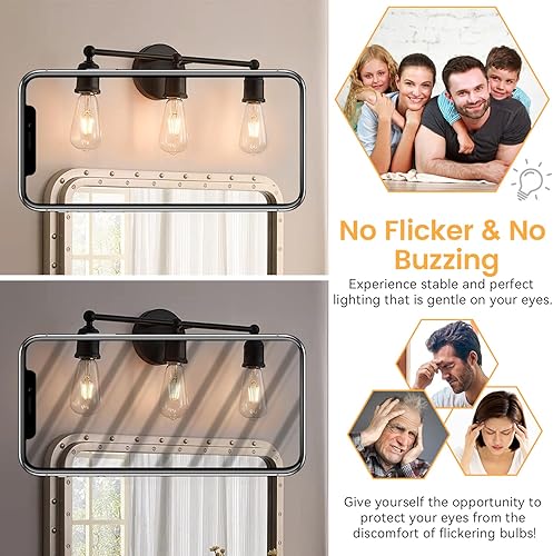 Miniatura 6 de Brightever Bombillas LED Edison vintage equivalentes a 60 W, bombillas Edison regulables, 7 W, 850 lm, 90+CRI, bombilla de base E26 2700 K blanco