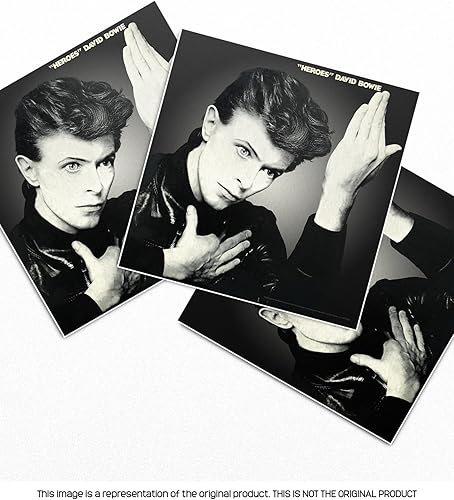 Miniatura 4 de Pyramid America - Póster de David Bowie - David Bowie Heroes - Póster impreso de 12 x 12 pulgadas, ideal para decoración del hogar, decoración de
