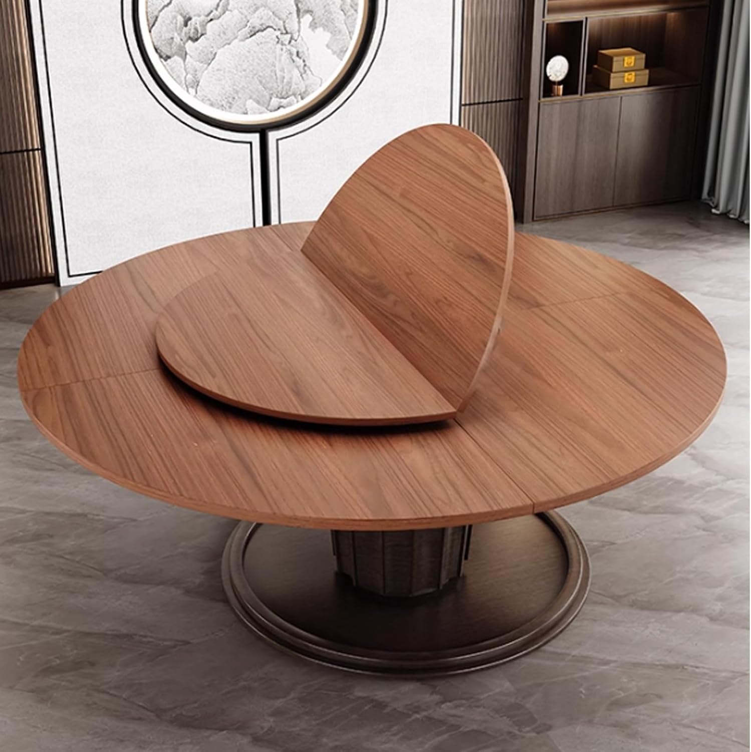 Large Round Foldable Table Top, Temporary Extender Folding Tabletop, Home Storable Wood Table Top, No Legs, for Home Backyard Dining Room(120cm/47.2in)