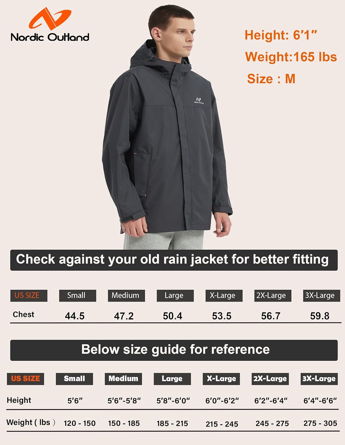 Mens Ultra Lightweight Hooded Waterproof Rain Jacket Breathable Raincoat Shell for Hiking fishing walking dogs - Image 6
