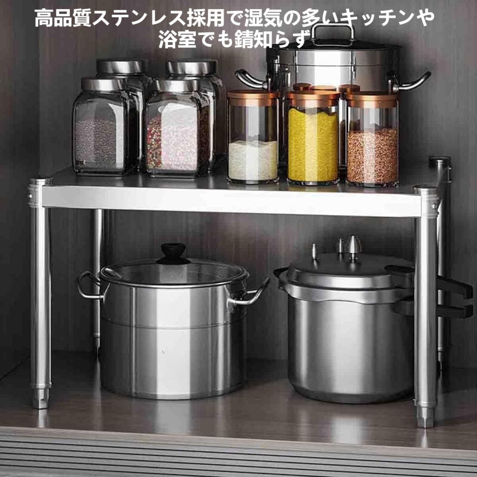 Amazon.co.jp: Zdaqian テーブル キッチン置き棚 ステンレス 作業台