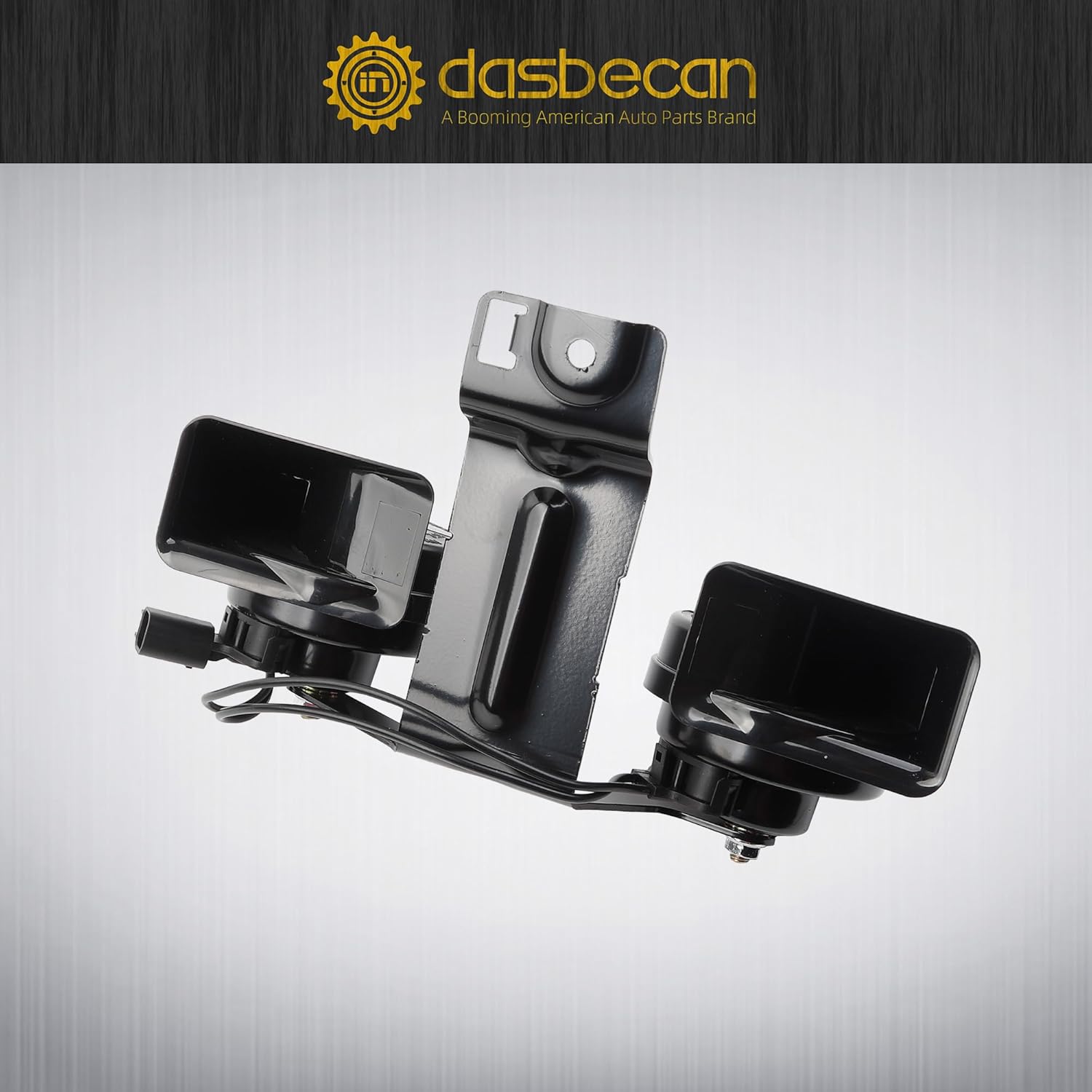 Dasbecan Horn Assembly With Bracket Compatible with Ford Explorer 2016 2017 2018 2019 2.3L L4 3.5L 3.7L V6 Replace# GB5Z-13832-A