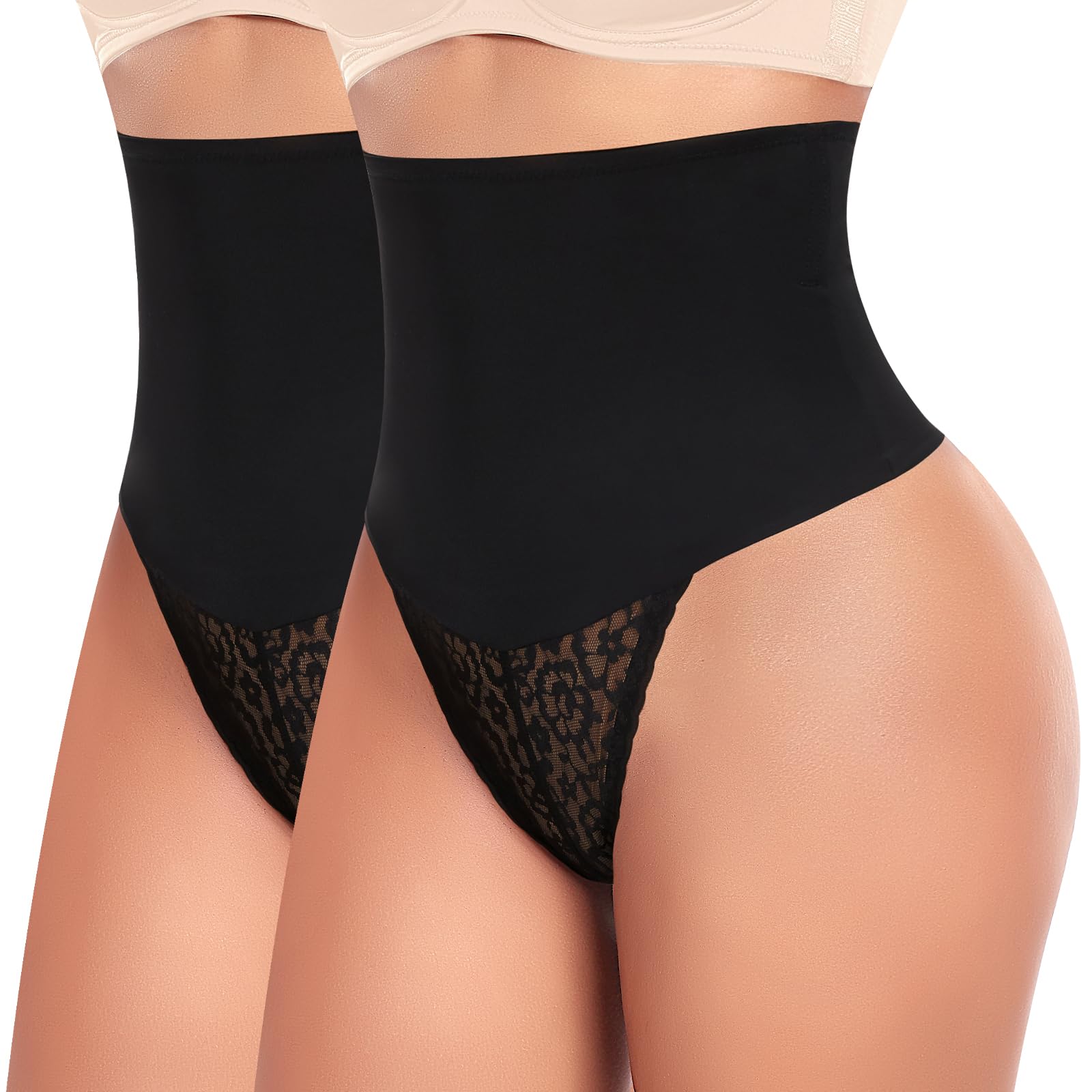 Womens Thong Shapewear Mid to High Waisted Shaper Thong WN0017