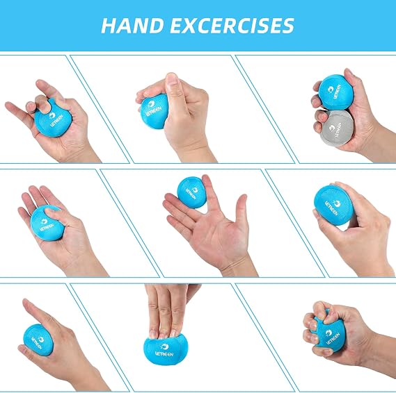 Stress Ball for Adults and Kids, Hand Exercise Gel Stress Balls | 3 Pack Anti Stress Squeeze Ball for Anxiety Relief, Stroke Rehabilitation, Grip Strength, Wrist Support, Resistance Training