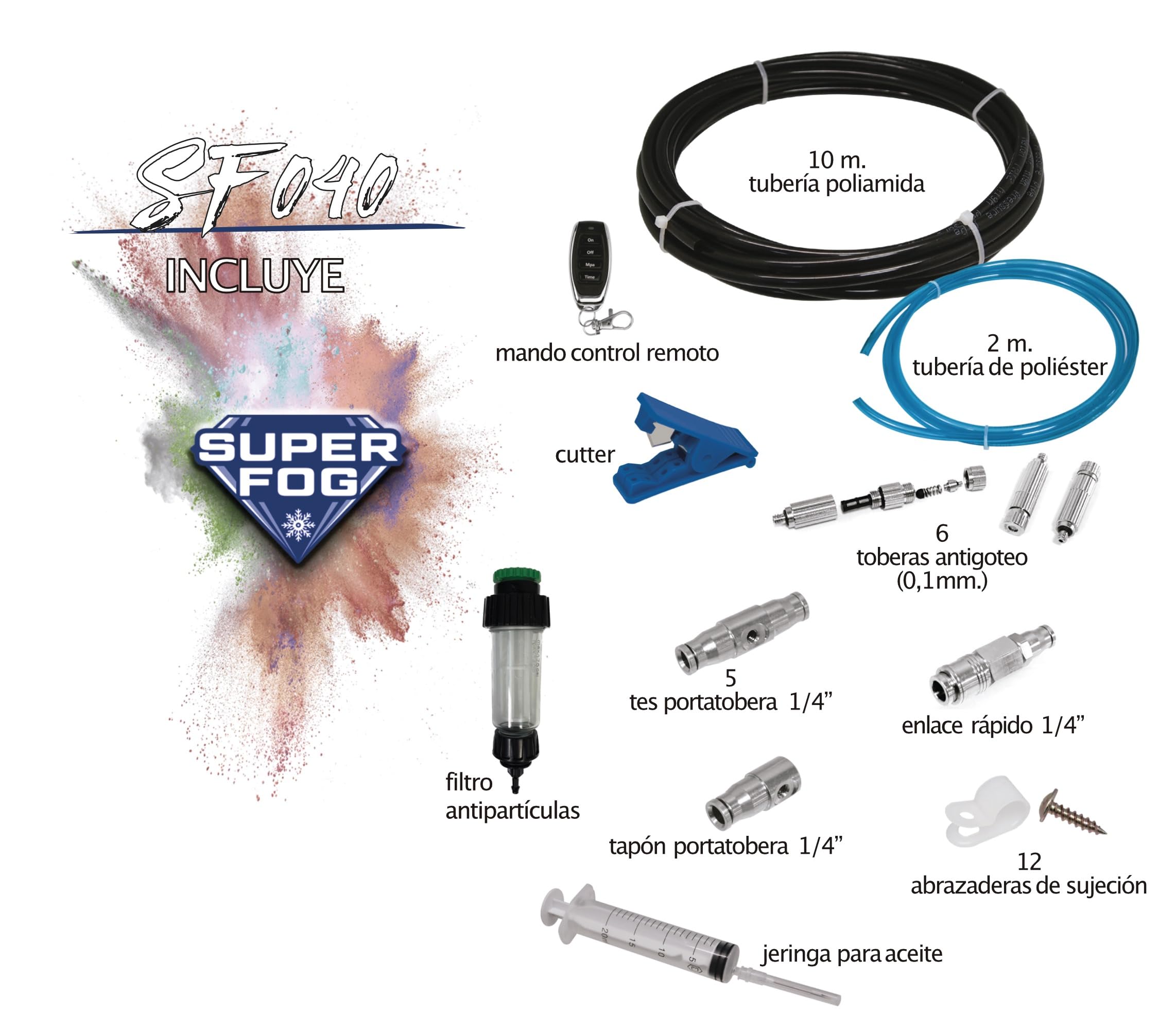 Kit di nebulizzazione Esterna con 6 Punti di Raffreddamento