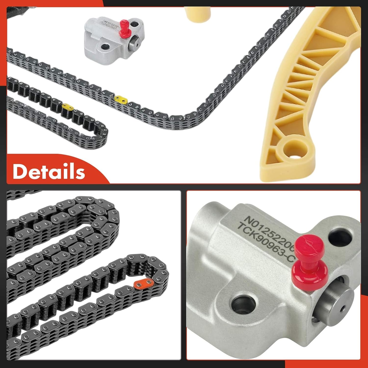 A-Premium 9-PC Engine Timing Chain Kit with Tensioner & Guide & Damper Compatible with Dodge Dart 2013 2014 2015 2016, 2.0L