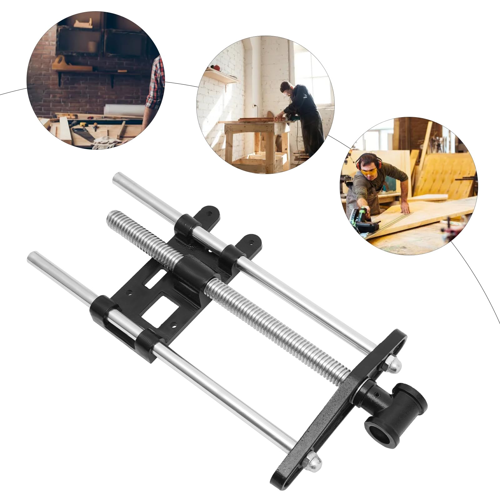 Pinza anteriore per legno da 10 pollici, pinza per pialla in ghisa e acciaio Q235, ad alta forza di serraggio, antiscivolo, ideale per fresatrice banco da lavoro