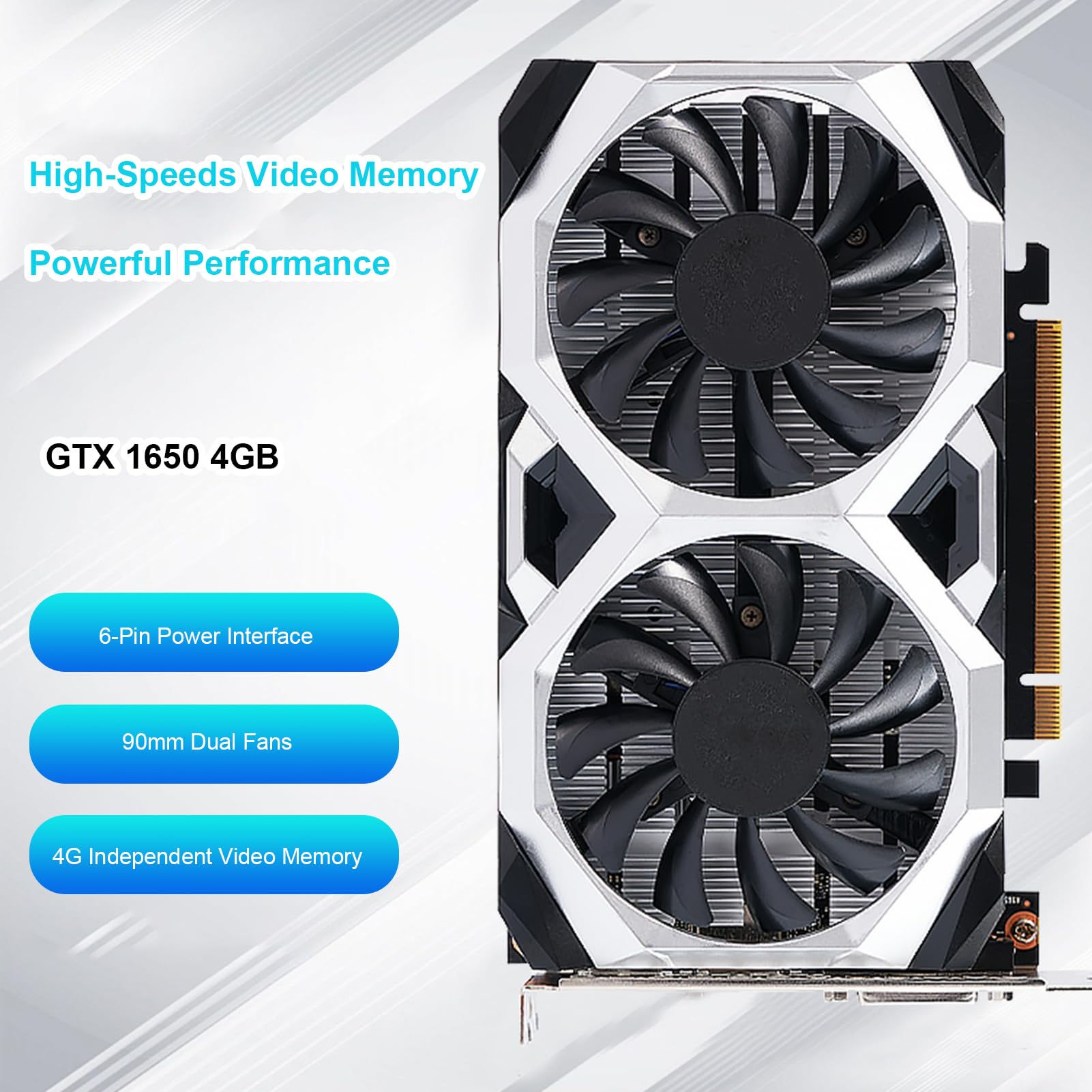 Amazon | Docooler GTX 1650 4GB グラフィックカード デュアル冷却