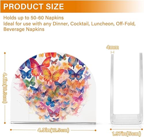 Miniatura 2 de Napkin Holders for Table Paper Napkins Dispenser Kitchen Bathroom Butterflies Standing Decorative Acrylic