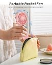 ColdSky Portable Handheld Fan, 4000mAh Battery Operated With LED Display, 3-in-1 Neck/Desk Personal Fan, 90° Foldable With Base, 5 Speed for Lash Makeup, 3 Inches gallery image